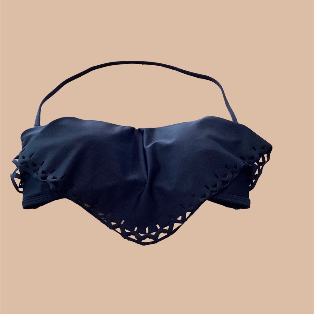 Candie’s Bandeau Swim Top, Black